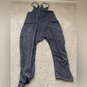 Free People Hot Shot onesie, washed black. Size S.